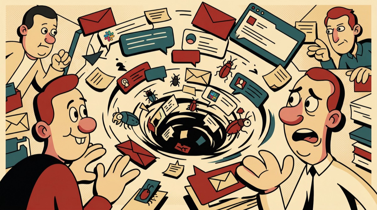 Bugs get lost in Slack